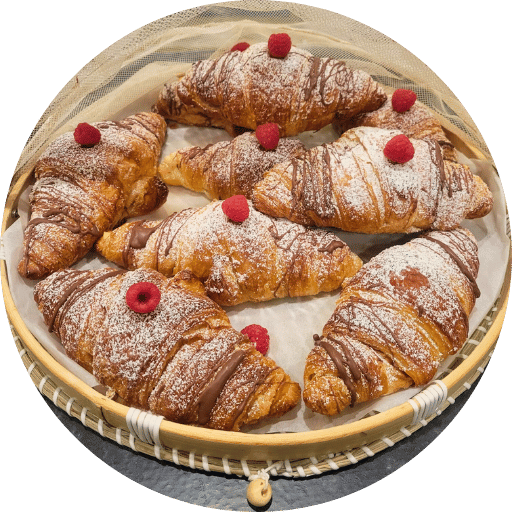 Illustrative image of the Berries and Cream Croissant