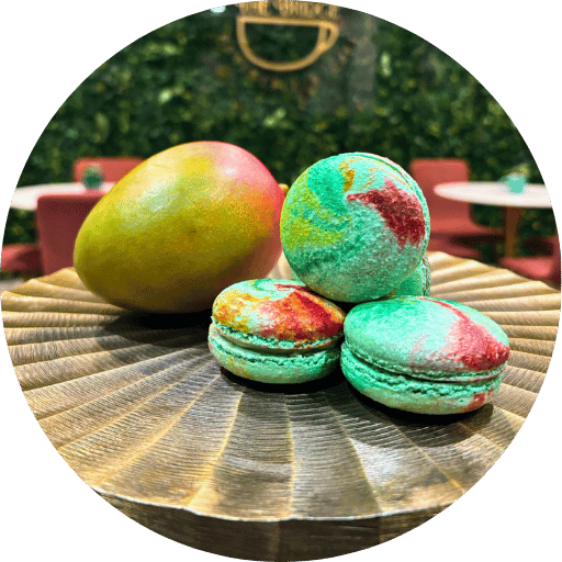 Illustrative image of the Mango Macaron